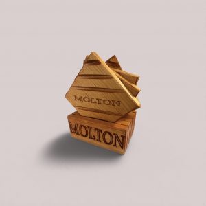 Custom Wooden Coasters with Holder
