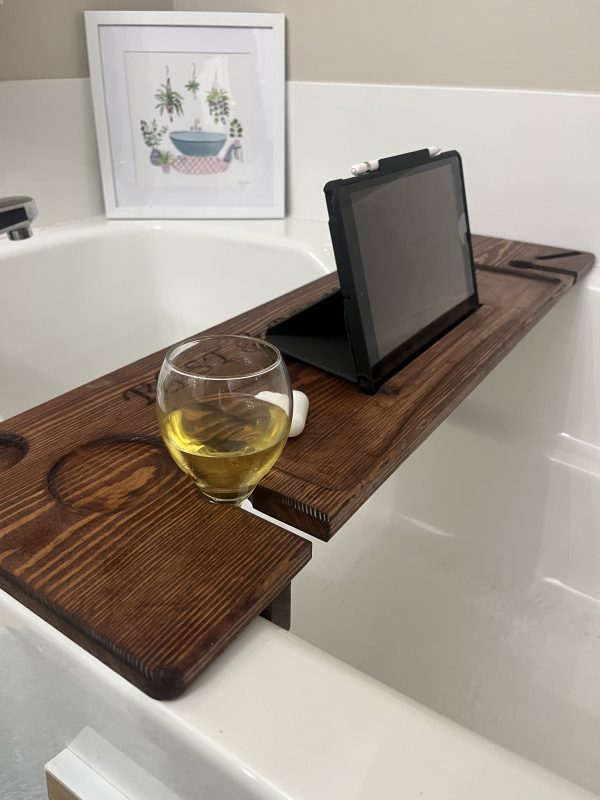 Modern Wood Bathtub Tray - Image 2