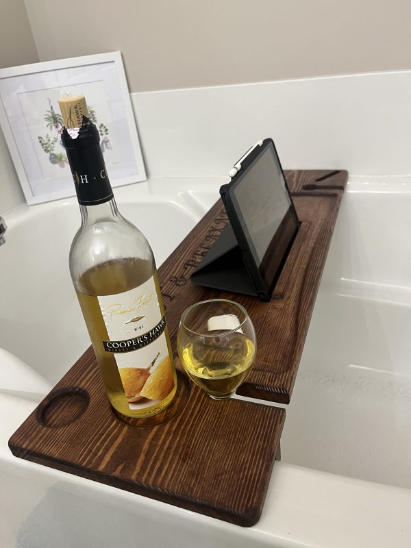 Modern Wood Bathtub Tray