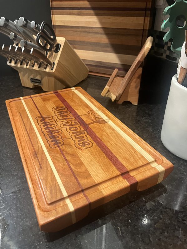 custom Cherry Wood with maple and purple heart accents